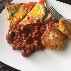 A picture of Cheesy Egg In hole toast.