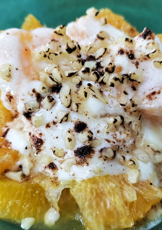 Una foto de Naranja con crema mascarpone