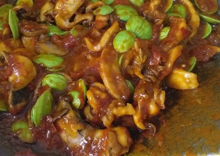 Sotong sambal Pete