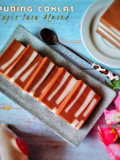 Foto resep Puding Coklat Lapis Susu Almond