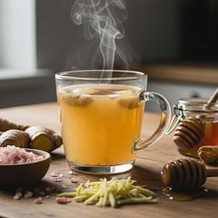 A picture of Pink Salt Ginger Digestive Elixir Recipe By (Tasty Billions).