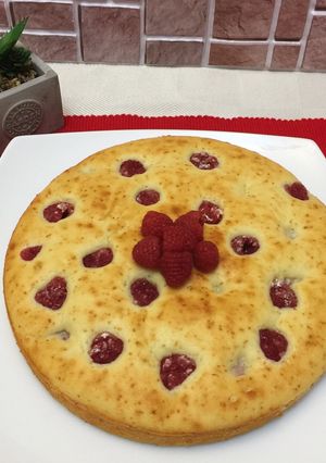 صورة لوصفة كيكة الليمون بالرازبيري