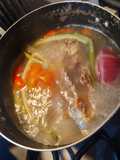 Caldo de pollo con verduras