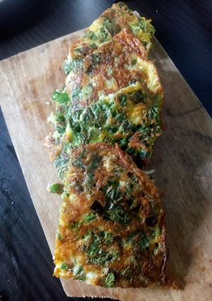 Foto resep Dadar Bayam Keju Ceddar