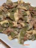 Farfalle Bianche Rosse & Verdi de atún y salsa deboletus