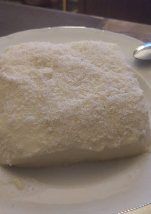 Una foto de Postre de piña colada light