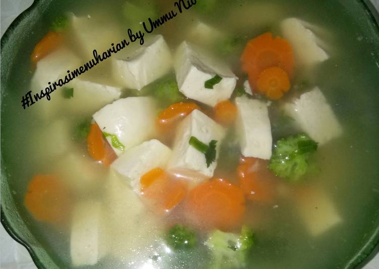 Cara Gampang Membuat Sop Tahu,Brokoli,wortel untuk Batita, Bikin Ngiler