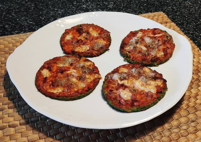 Mini pizzas con base de brócoli