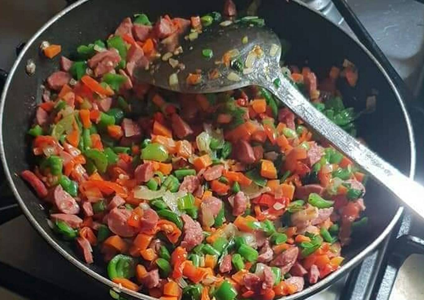 Stir fry Sausage and veggies