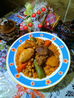 صورة لوصفة شخشوخة باللحم والدجاج🍖💝🍗