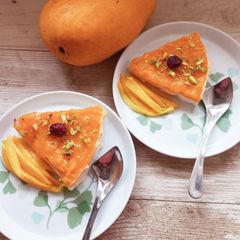 Mango 🥭 ice cream 🍦 A picture of Mango 🥭 ice cream 🍦.