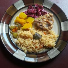 A picture of Carrots rice.