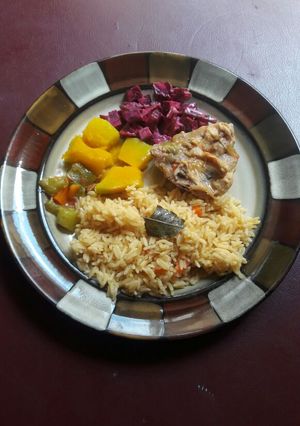 A picture of Carrots rice.