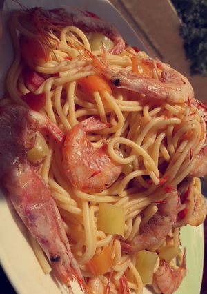 Une photo de Spaghetti aux crevettes