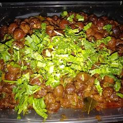 A picture of Memoni special cholay.