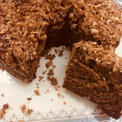 A picture of Banana crumb cake.