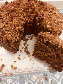 A picture of Banana crumb cake.