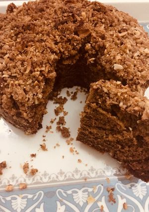 A picture of Banana crumb cake.