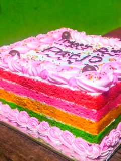 Foto resep Steamed Rainbow cake moiiiisst.