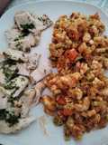 Ensalada de Pasta con Filetes a la Plancha al Ajo Perejil