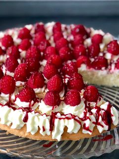 Málnás mascarpone torta recept fotója