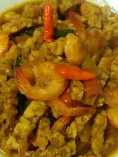 Foto resep Oseng tempe udang pedas manis