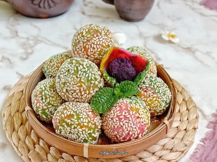 Cara Gampang Menyiapkan Resep Onde onde pelangi ubi ungu yang Bisa Manjain Lidah Anti Ribet, Bikin Ngiler