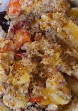 Φωτογραφία της συνταγής Porridge με φρούτα και γιαούρτι σόγιας