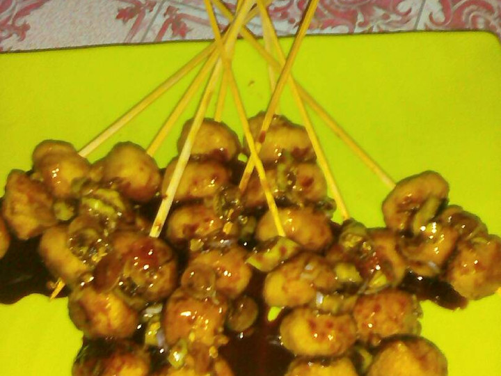 Anti Ribet, Membuat Sate Pentol bumbu kecap Enak