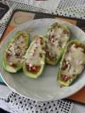 Stuffed Zucchini with Meat and Mozzarella