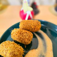 A picture of Vermicelli Poha Bullets (Pariyushan friendly No onion no garlic).