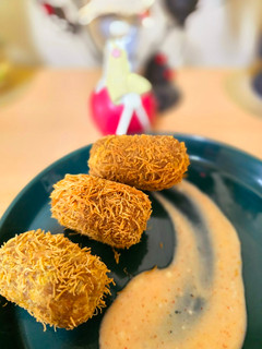 A picture of Vermicelli Poha Bullets (Pariyushan friendly No onion no garlic).