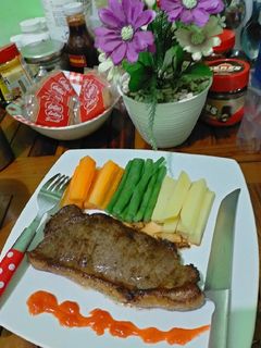 Foto resep Sirloin steak butter garlic