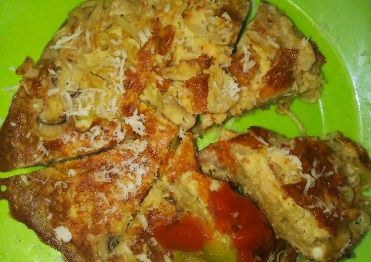 Resep PIZZA 🍕 OMELET MIE Anti Gagal