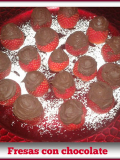 Una foto de Fresas con chocolate
