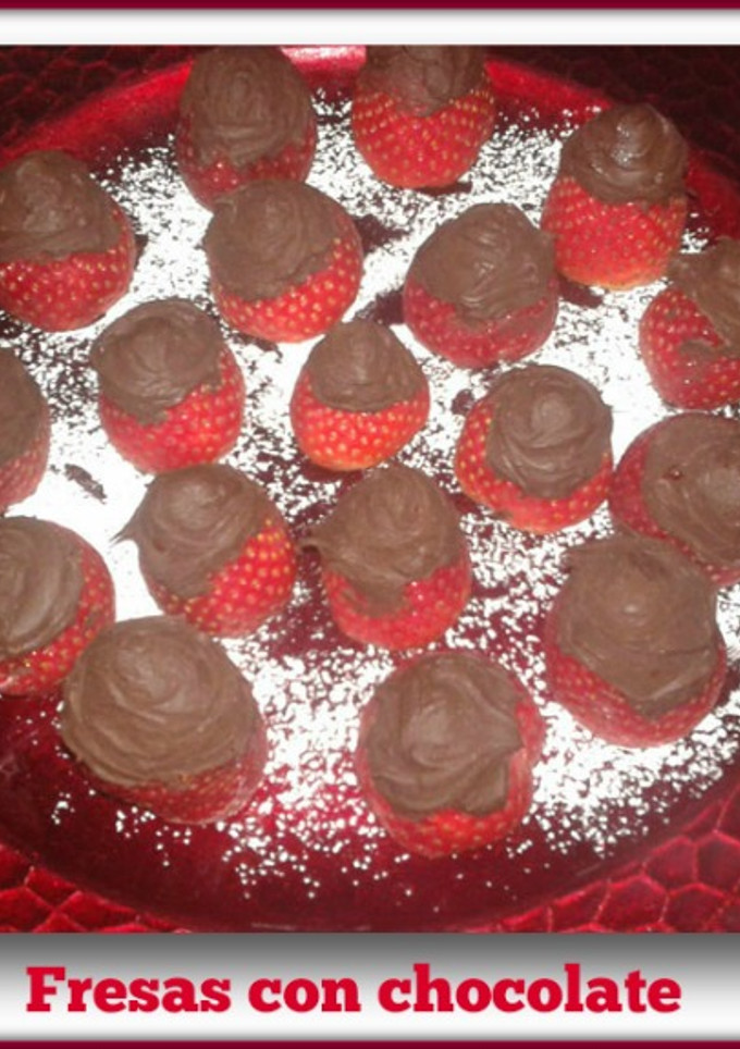 Una foto de Fresas con chocolate