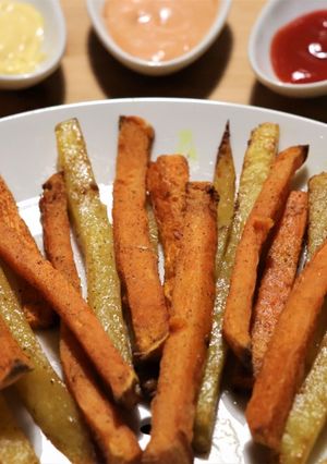Une photo de Frites de légumes au four
