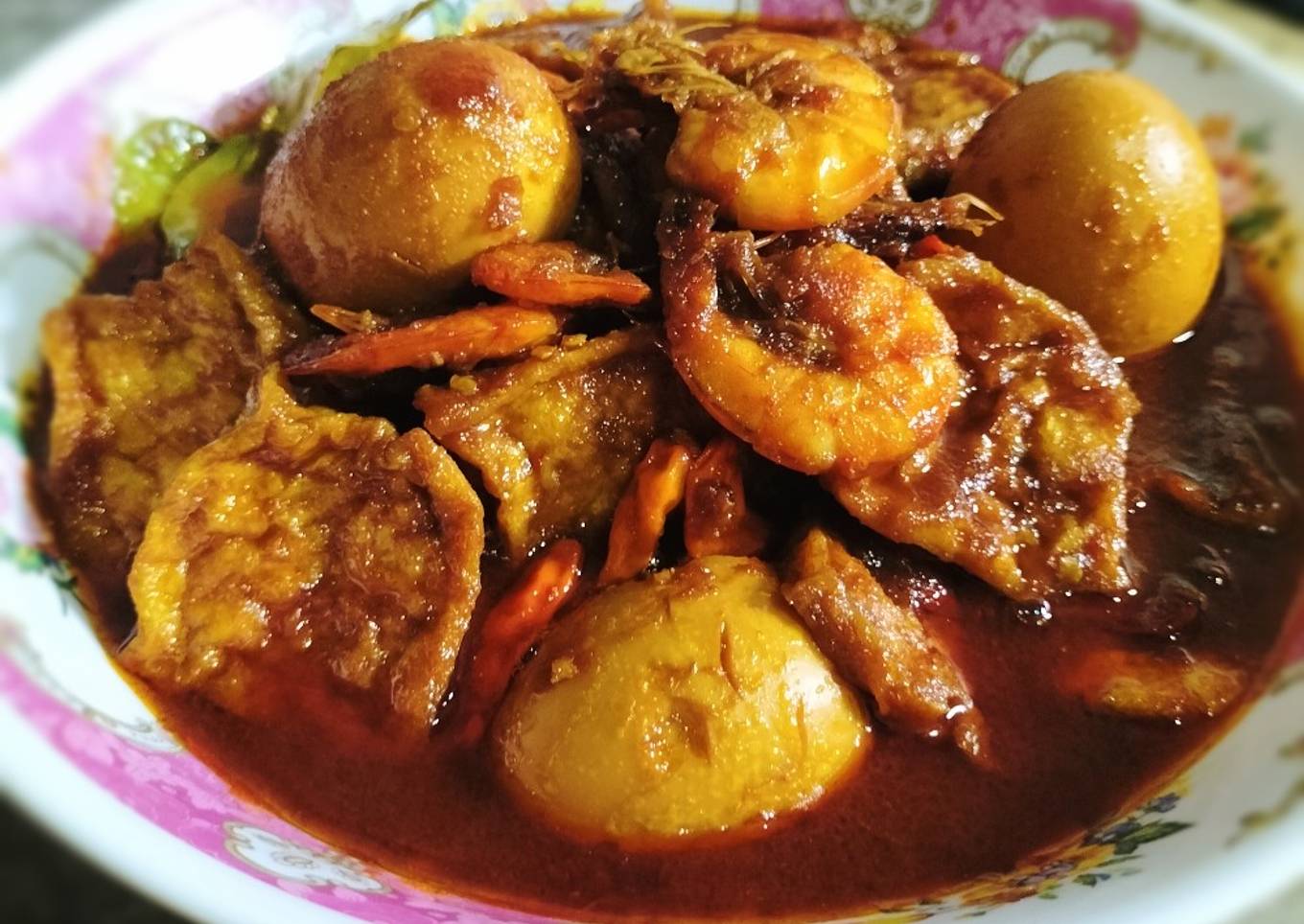 Semur Telor,Udang & Tahu