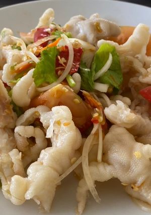 A picture of Chicken Feet Thai Spicy Salad.