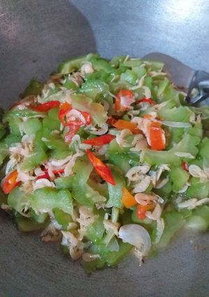 Foto resep Tumis pare udang rebon👌