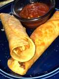 Chicken & cheese taquitos (rolled chicken tacos)