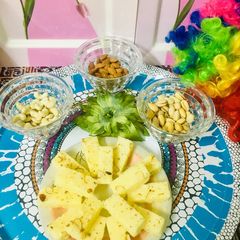 A picture of Khoya Khopra Barfi.