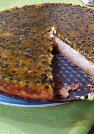 Una foto de Cheesecake de Maracuyá