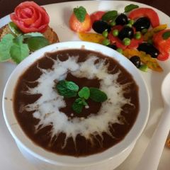 A picture of Mixed veggies and drumstick digestive soup.