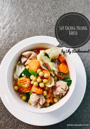 Foto resep Sup Kacang Polong Bakso