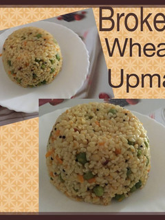 A picture of Broken wheat upma.