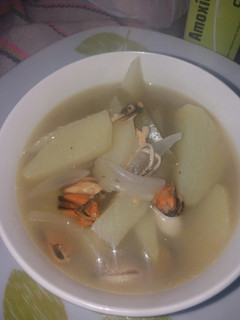 Una foto de Sopa de mariscos