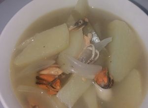 Una foto de Sopa de mariscos