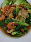Tumis keciwis jamur campur udang