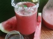 A picture of water melon mint juice